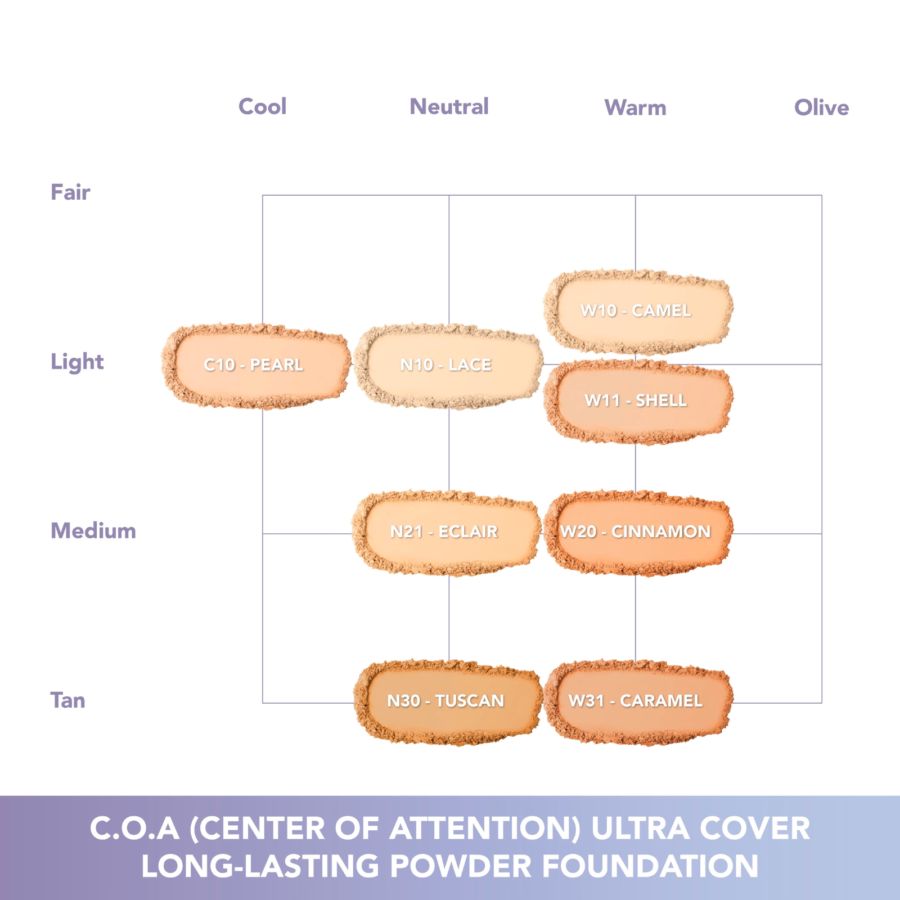 MOP Beauty C.O.A Center of Attention W20 Cinnamon Powder Foundation 10 pcs 10gram