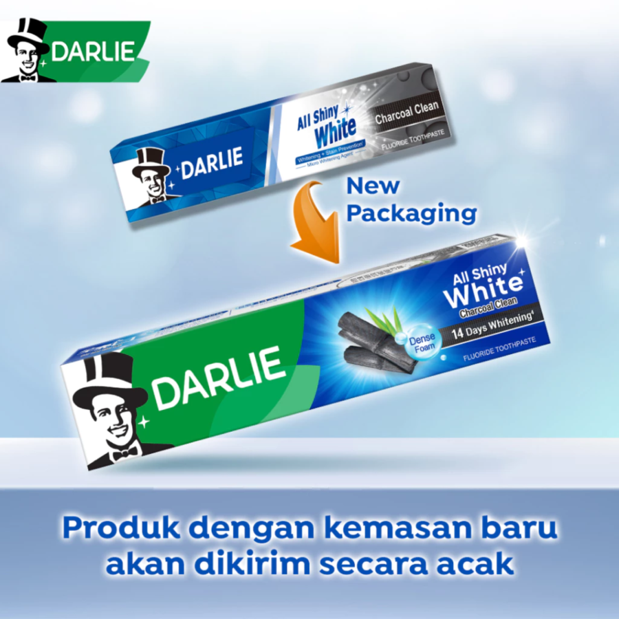 Darlie All Shiny White Charcoal Pasta Gigi Pemutih 140gram