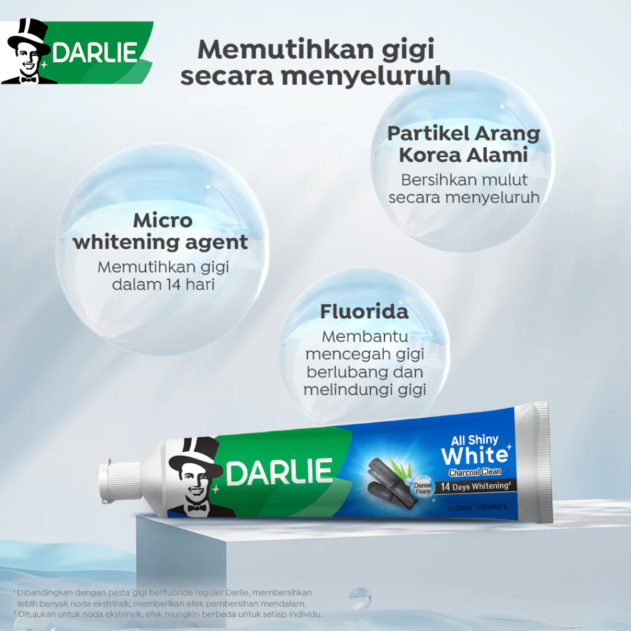 Darlie All Shiny White Charcoal Pasta Gigi Pemutih 140gram