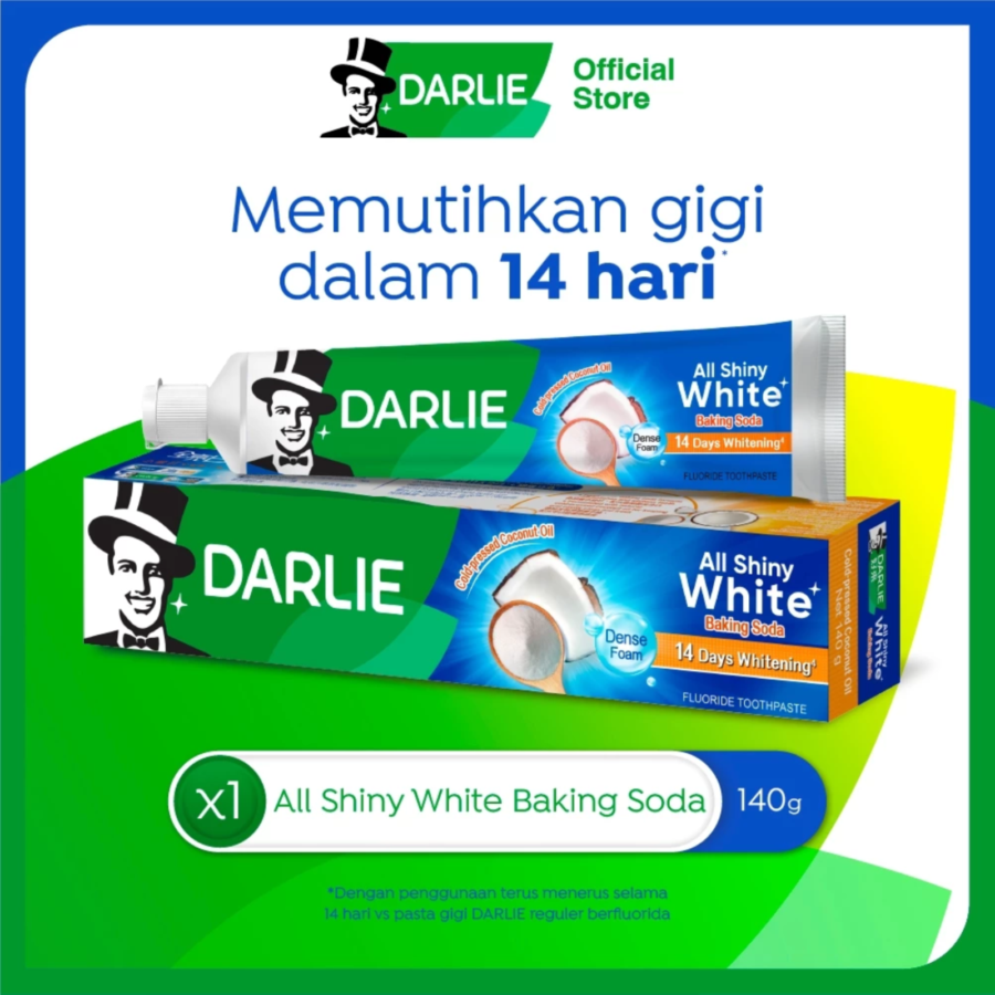 Darlie All Shiny White Baking Soda Pasta Gigi Pemutih 140gram