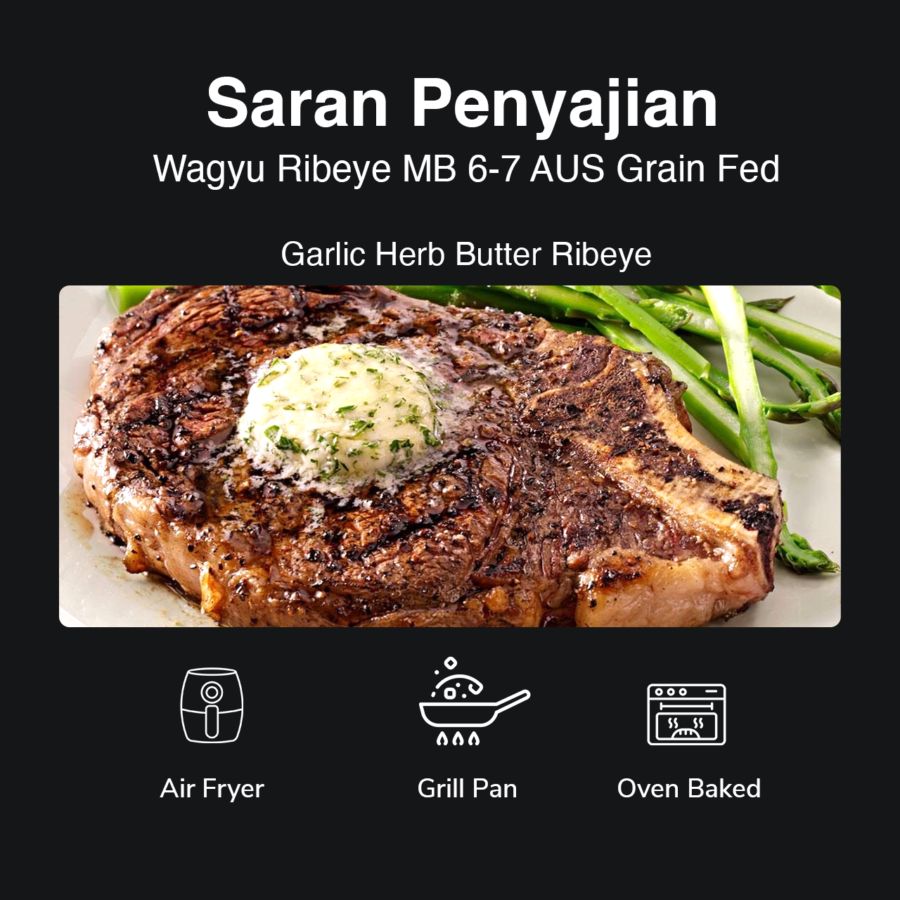 Wagyu Ribeye MB 6-7 AUS Grain Fed 200gram