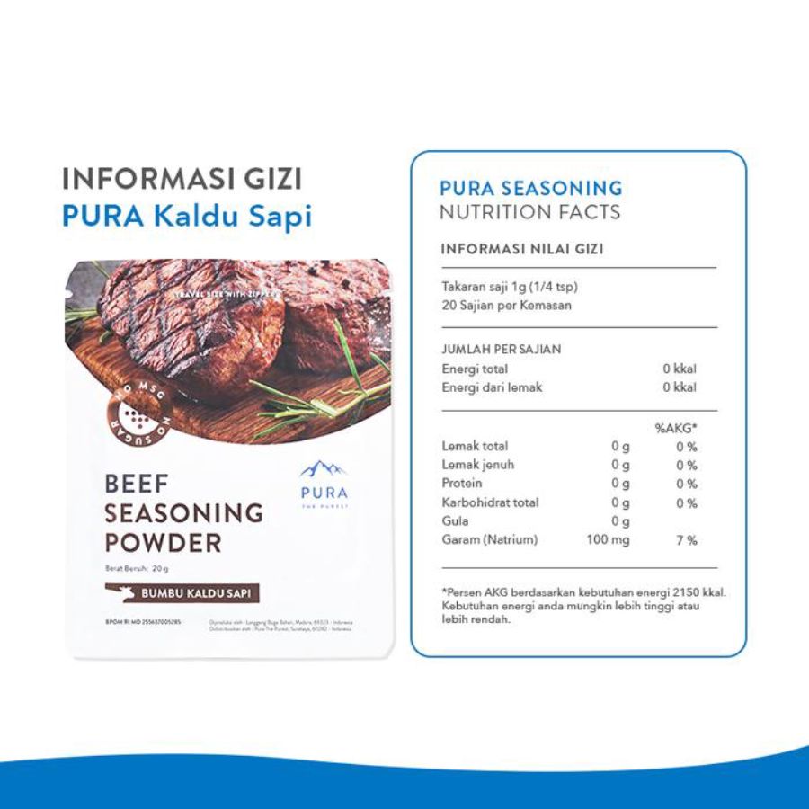 Pura Beef Seasoning Powder 20gram