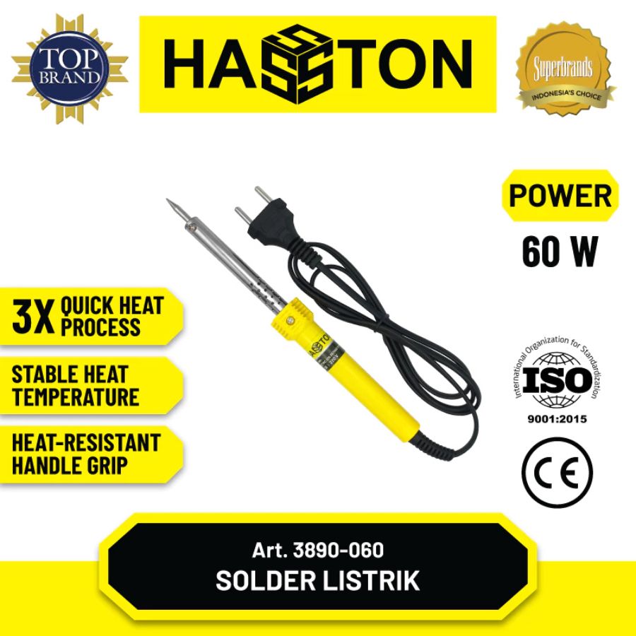 Hasston 3890 Solder Listrik Handle Plastik 60watt