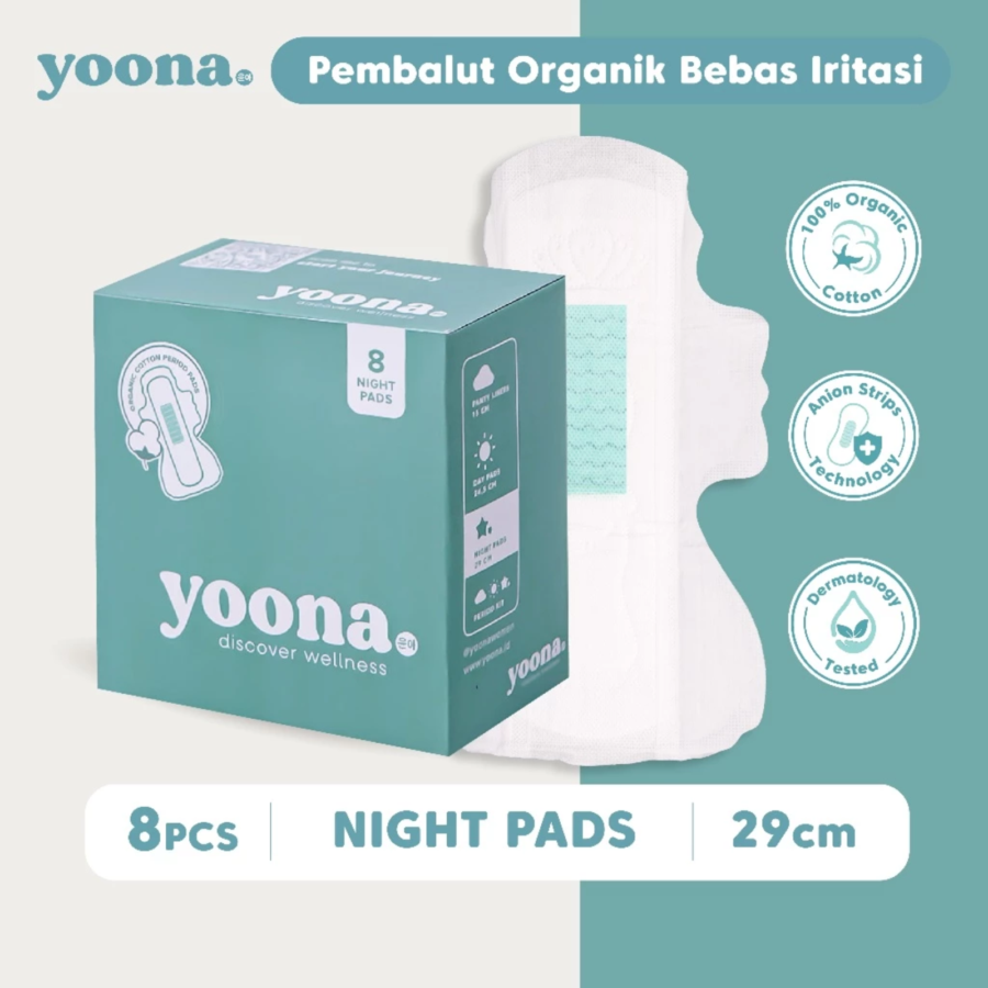 Yoona Night Pads Pembalut Wanita 29cm 8pcs