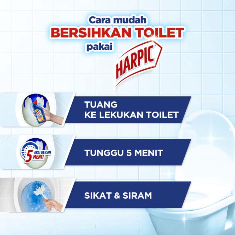 Harpic Power Clean Cairan Disinfektan Pembersih Kloset 405ml