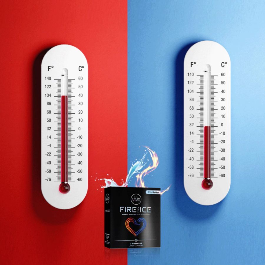 Vivo Fire and Ice Kondom Pria 3sachets