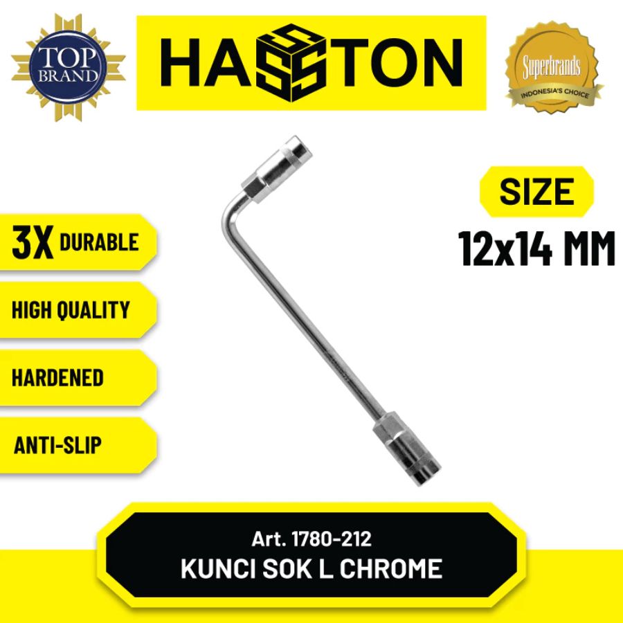 Hasston 1780 Kunci Sok L Chrome Socket Wrench