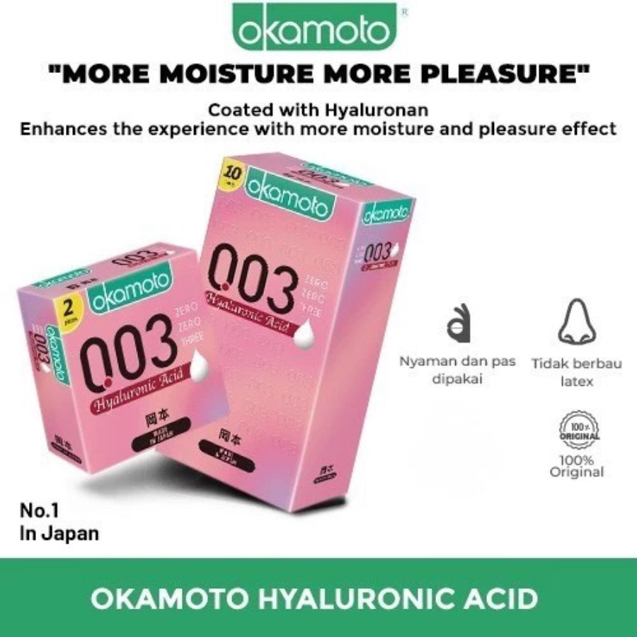 Okamoto 003 Hyaluronic Acid Kondom Pria 2pcs