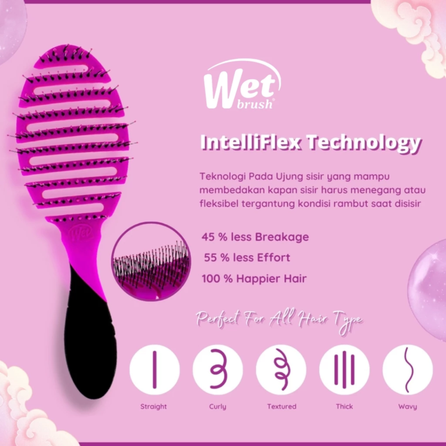 The Wet Brush Pro Flex Dry Black 1pcs