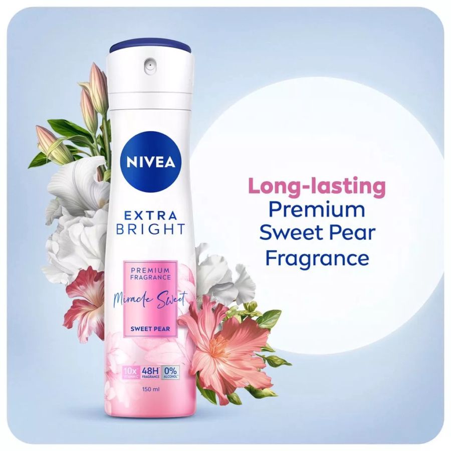 Nivea Extra Bright Miracle Sweet Deodorant Spray 150ml
