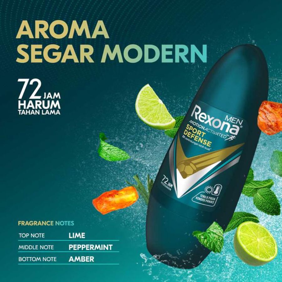Rexona Men Motion Actived Sport Defense Deodorant Roll On 45ml