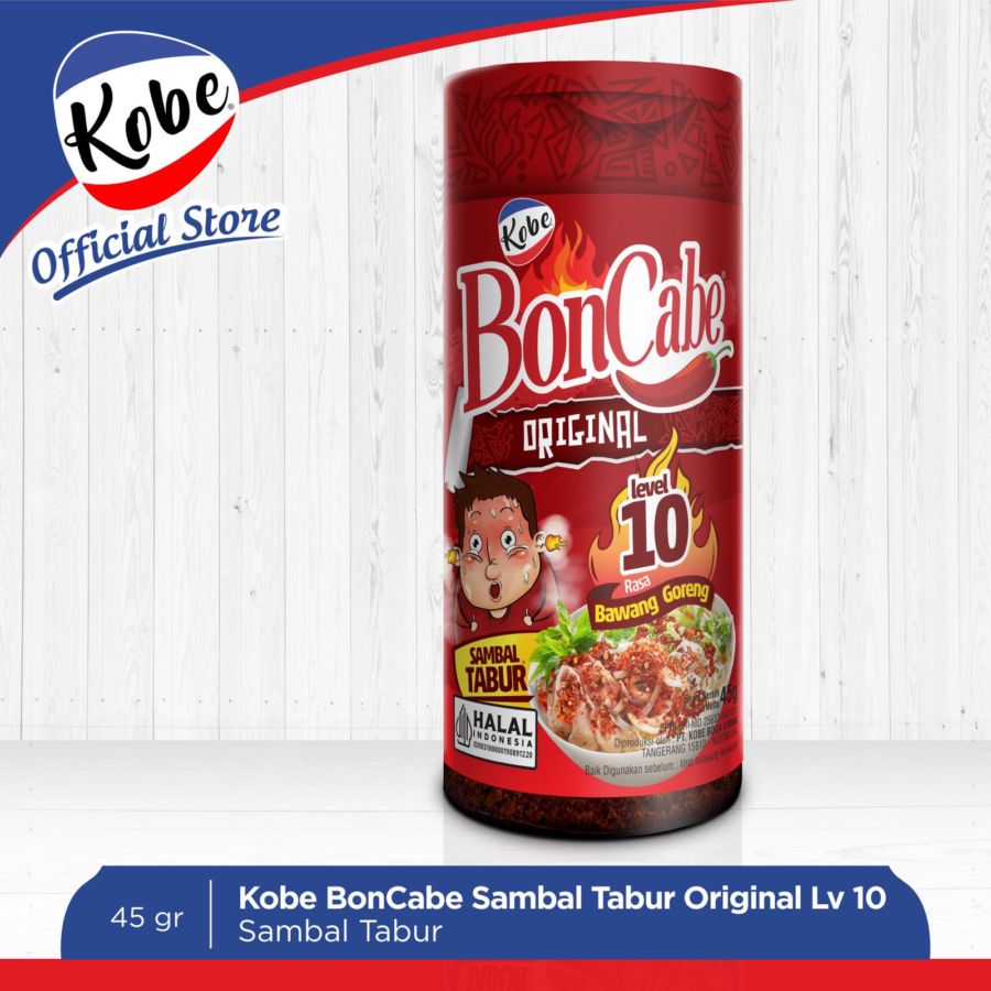 Kobe Boncabe Sambal Tabur Rasa Bawang Goreng Level 10 45gram