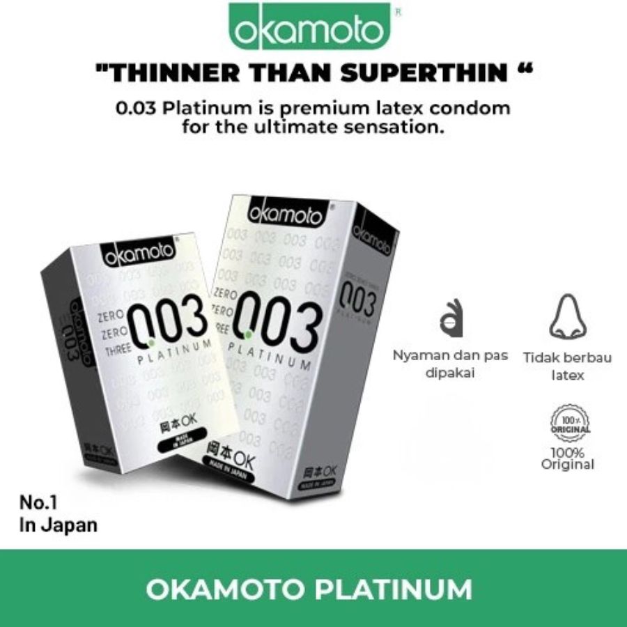 Okamoto 003 Platinum Kondom Pria 2sachets