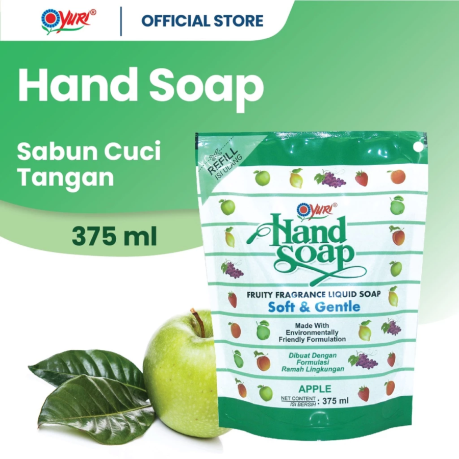 Yuri Apple Hand Soap Pouch 375ml