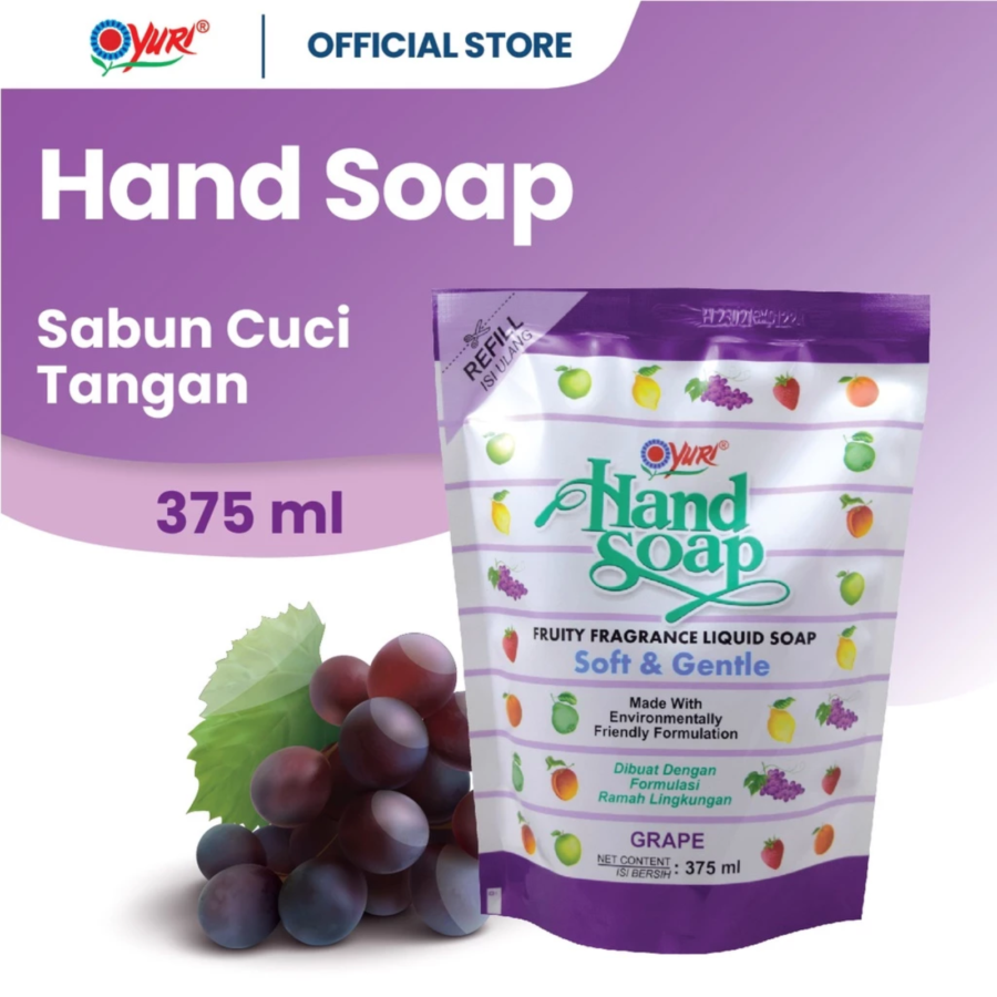 Yuri Grape Hand Soap Pouch 375ml