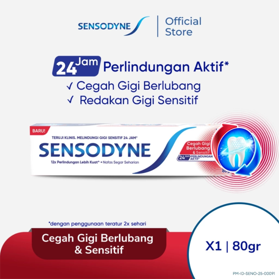 Sensodyne Cegah Gigi Berlubang & Sensitif Pasta Gigi 80gram
