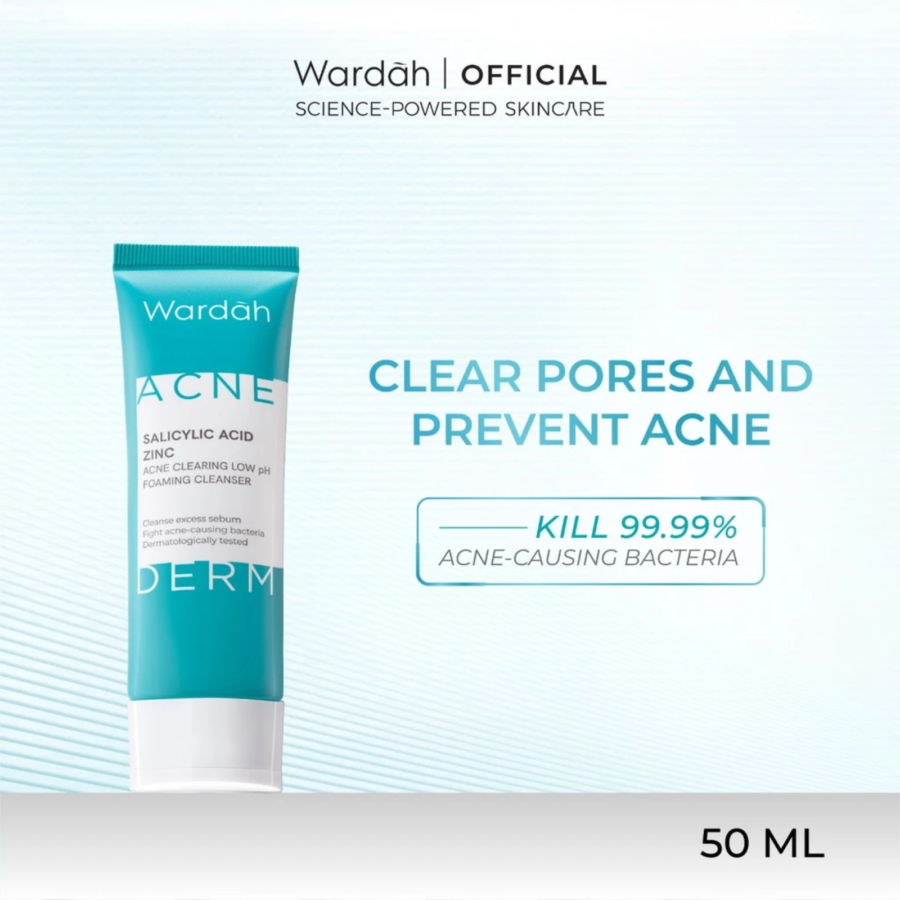 Wardah Acnederm Pure Foaming Cleanser Face Wash 50ml