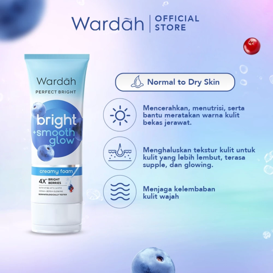 Wardah Bright Now Glutathione Bio-Enzyme Smooth Glow F(X) Facial Foam 100ml