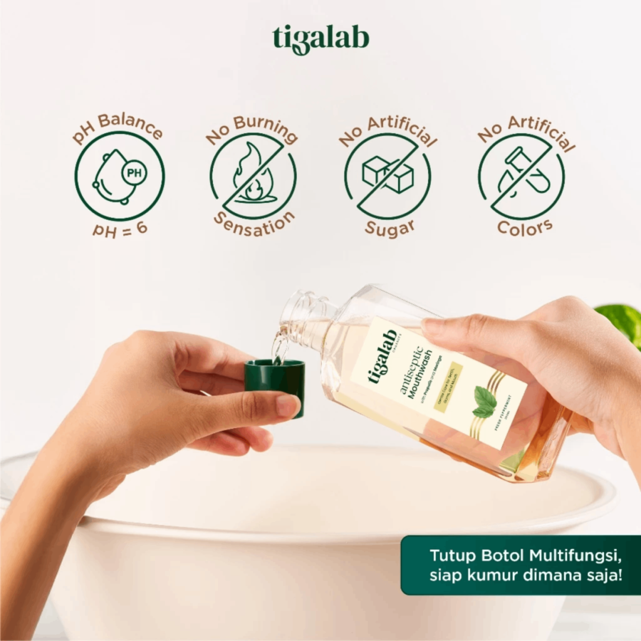 Tiga Lab Organics Antiseptic Mouthwash Peppermint 250ml