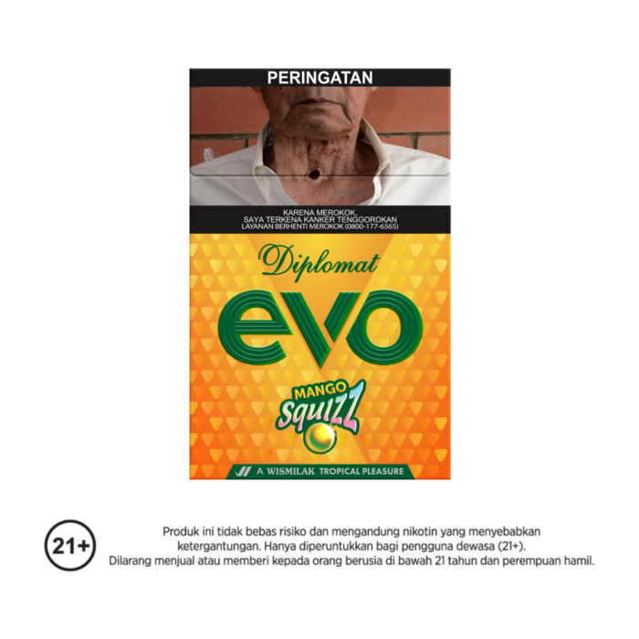Diplomat EVO Mango Squizz Filter Rokok Batang 16 Stick