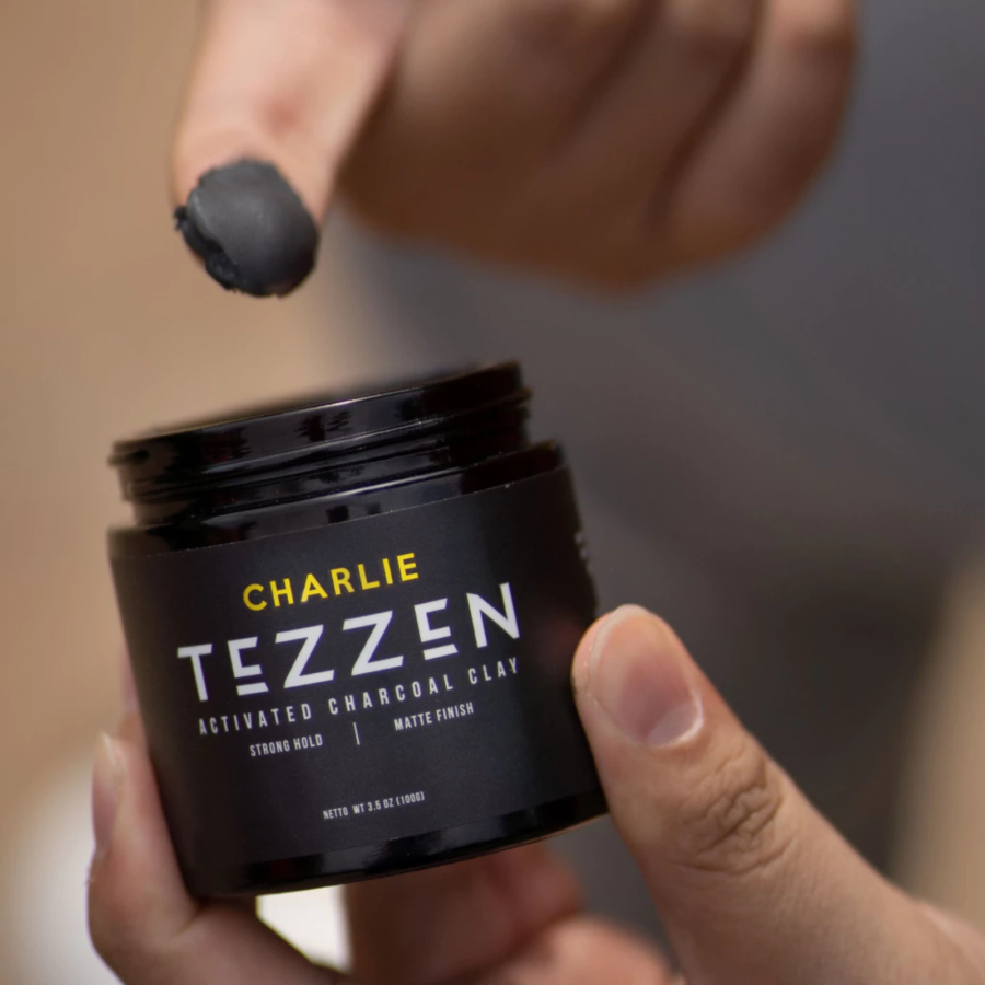 Tezzen Charlie Activated Charcoal Clay Penataan Rambut 100gram