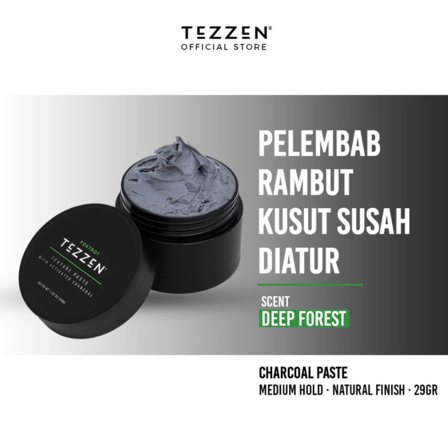 Tezzen Mini Foxtrot Activated Charcoal Texture Paste 29gram