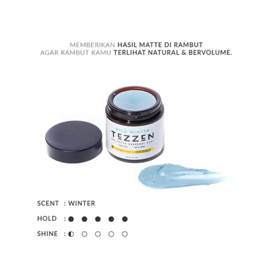 Tezzen Wild Winter Actived Charcoal Clay (Limited Edition)  100gram