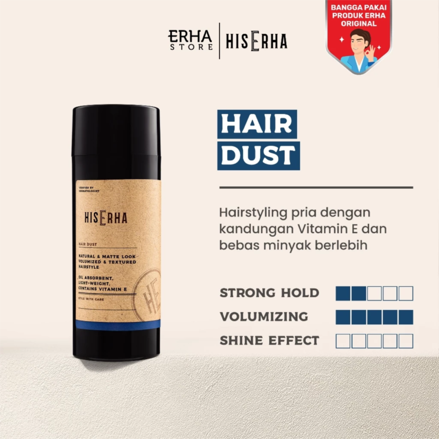 His Erha Hair Dust Hairstyling Pria 12gram