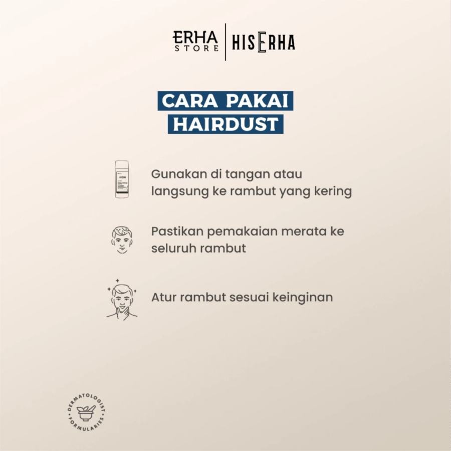 His Erha Hair Dust Hairstyling Pria 12gram