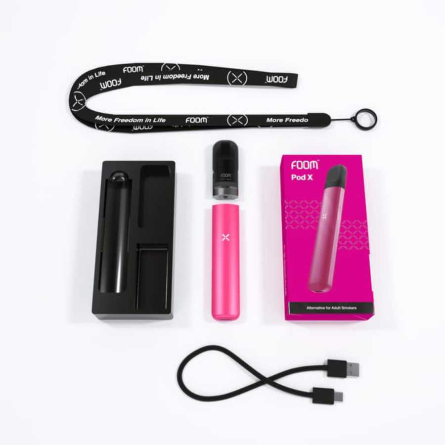 Foom Pod X Hot Pink Rokok Elektrik 1pcs