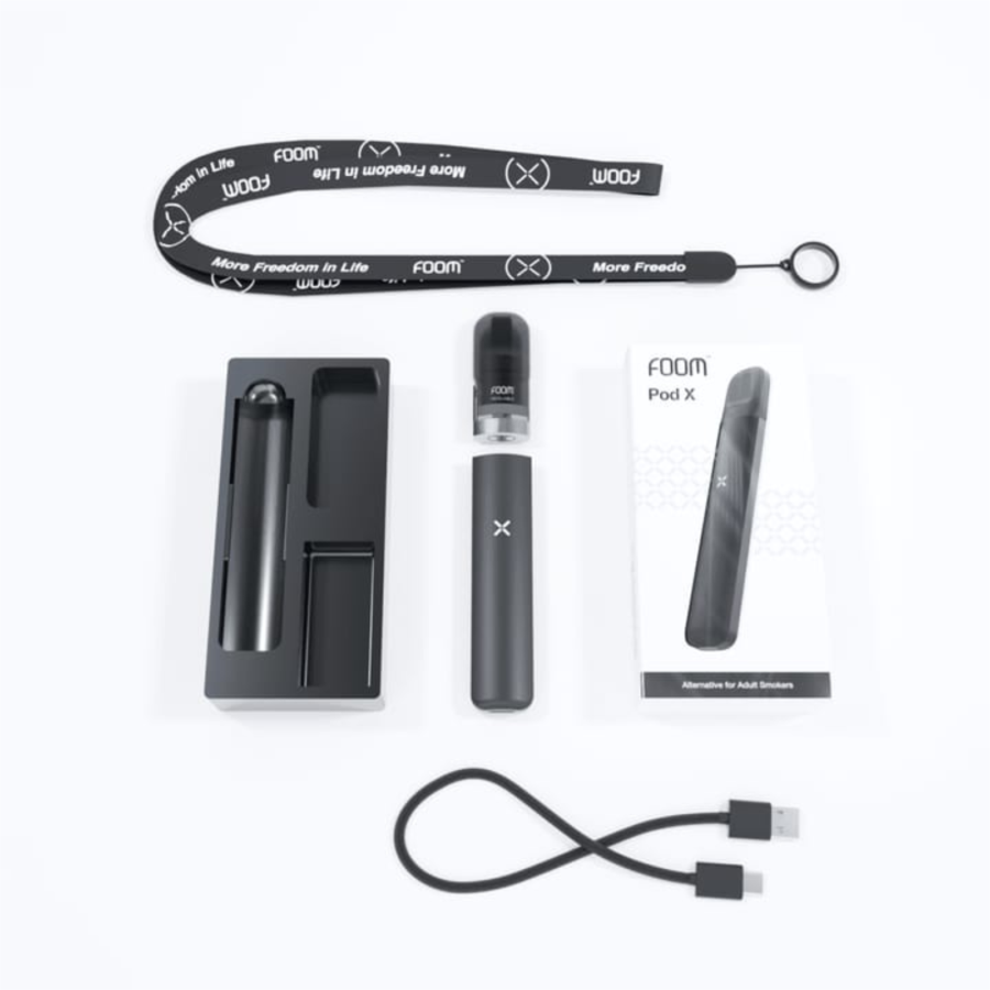 Foom Pod X Absolute Black Rokok Elektrik 1pcs
