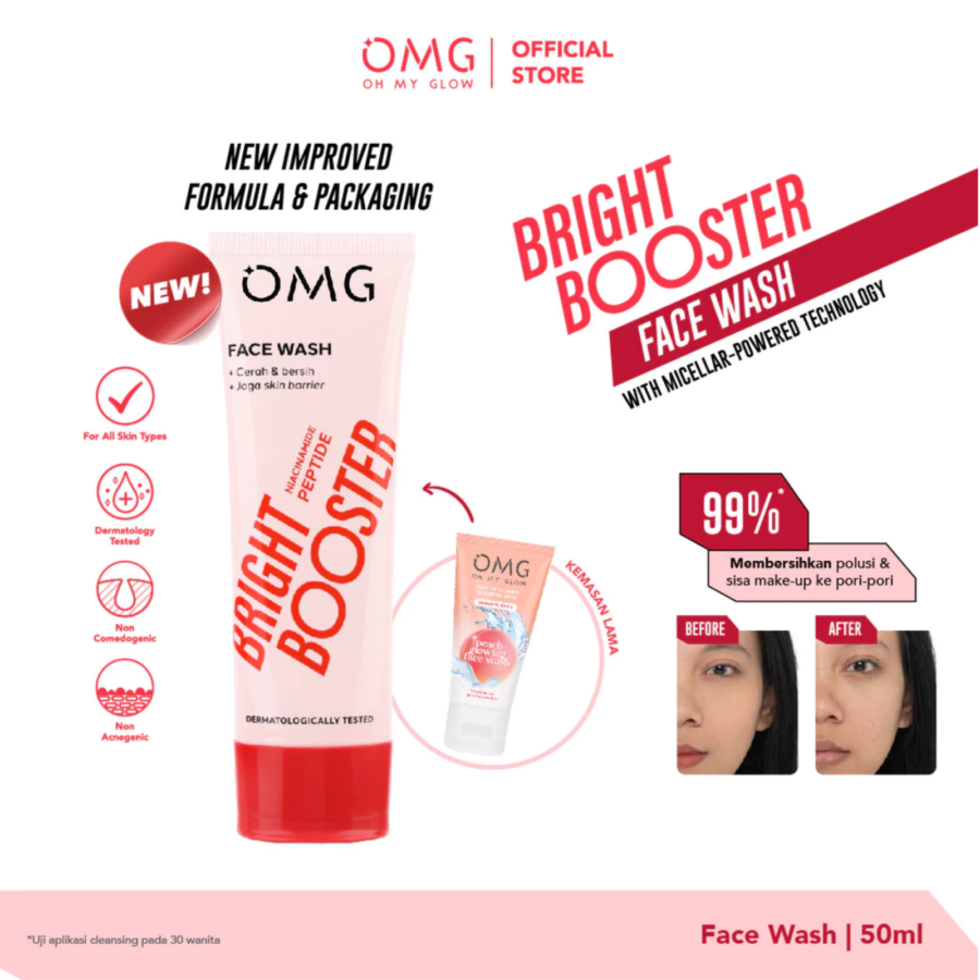 OMG Oh My Glow Bright Booster Face Wash 100ml