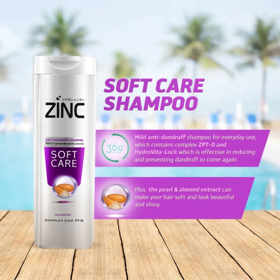 Zinc Soft Care Anti Dandruff Shampoo 340ml