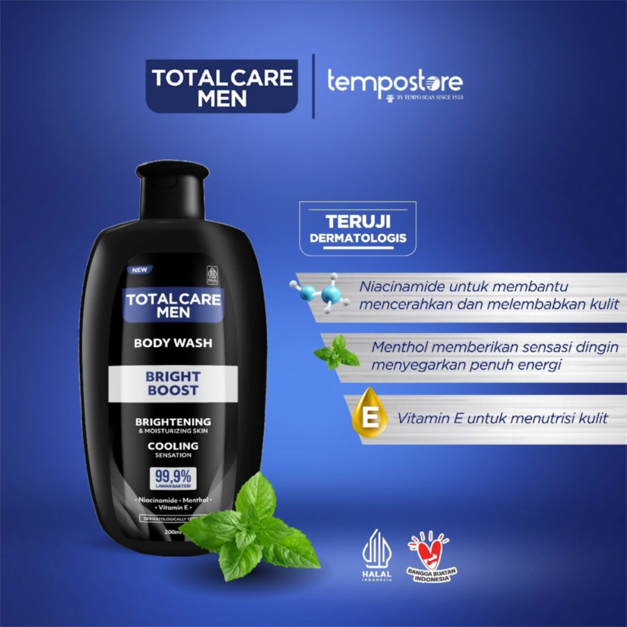 Total Care Men Bright Boost Body Wash 200ml