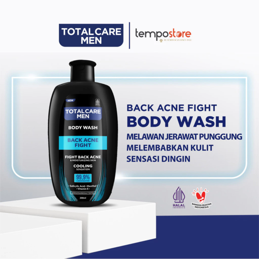 Total Care Men Black Acne Fight Body Wash 200ml