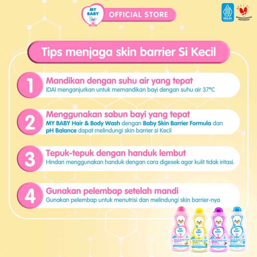 My Baby Hair & Body Wash Aloe Vera & Avocado Kebersihan Bayi 200ml