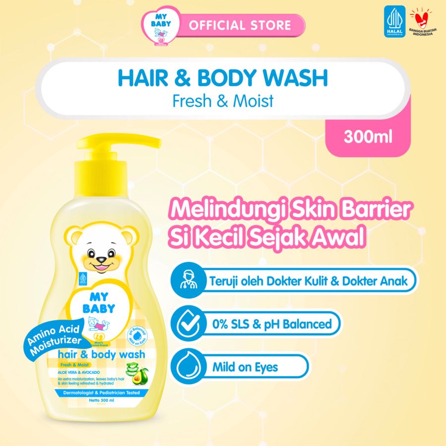 My Baby Hair & Body Wash Aloe Vera Avocado Pump 300ml