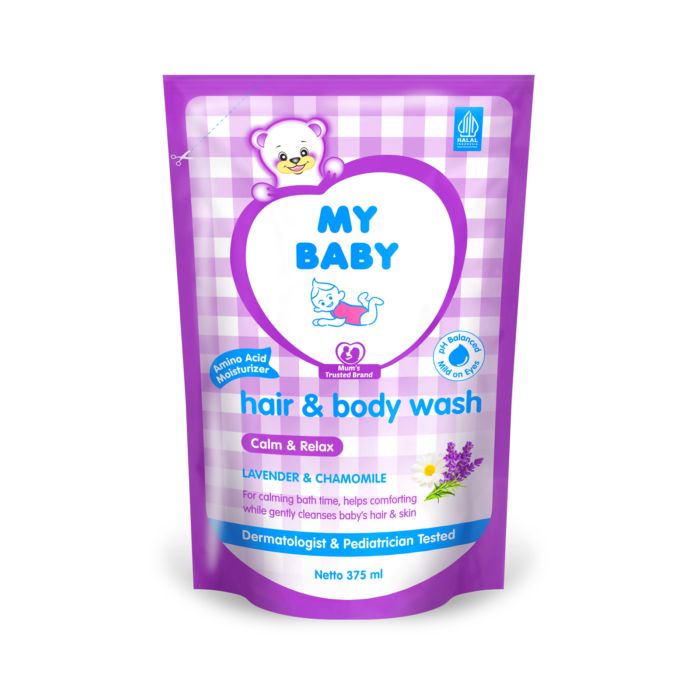 My Baby Hair & Body Wash Lavender & Chamomile Kebersihan Bayi Pouch
