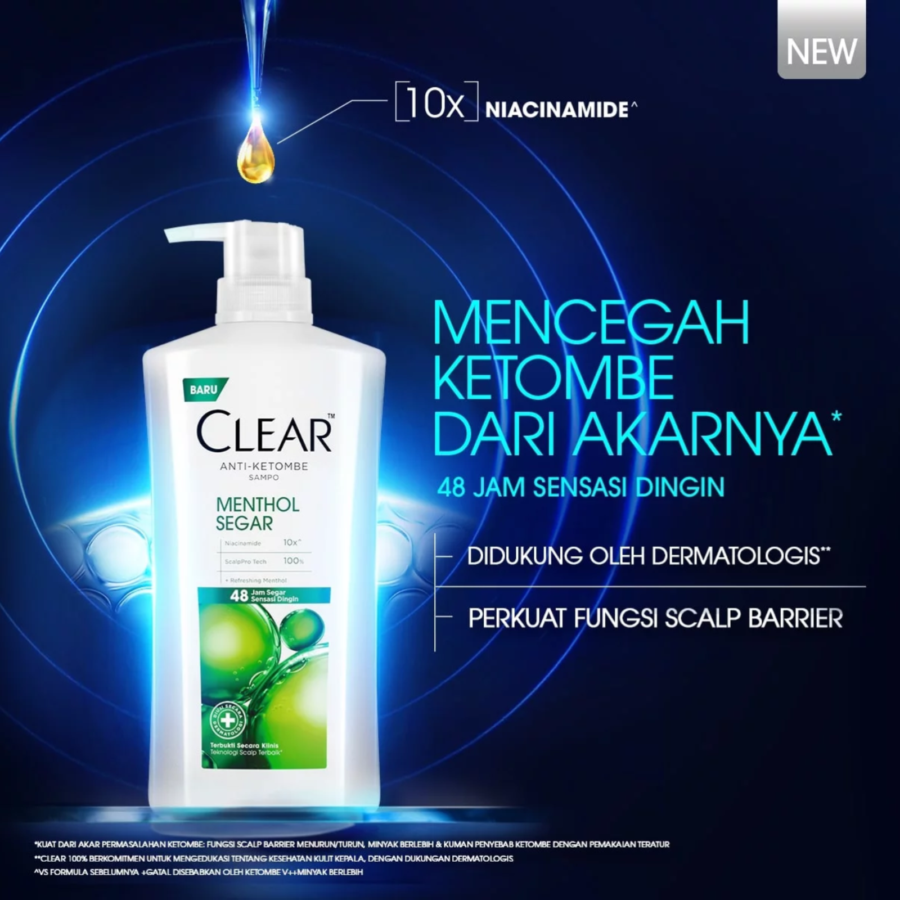 Clear Menthol Segar Anti-Ketombe Shampoo 850ml