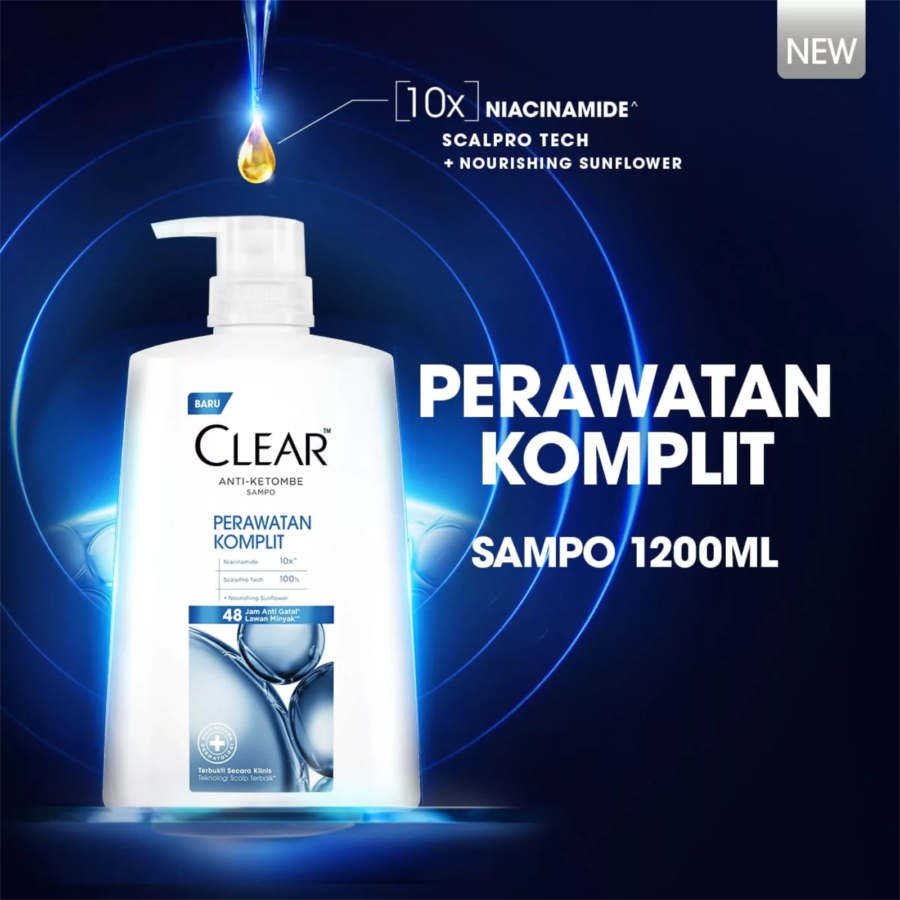 Clear Perawatan Komplit Anti Ketombe Shampoo 1200ml