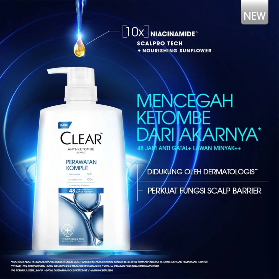 Clear Perawatan Komplit Anti Ketombe Shampoo 1200ml