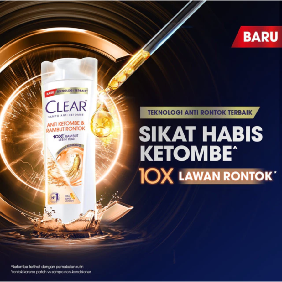Clear Anti Ketombe & Rambut Rontok Shampoo 300ml
