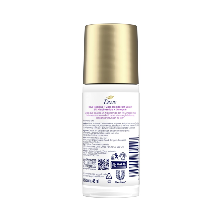 Dove Serum 3% Niacinamide + 10x Omega 6 Deodorant Roll On 45ml