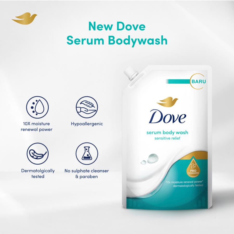 Dove Sensitive Relief Serum Body Wash 800ml