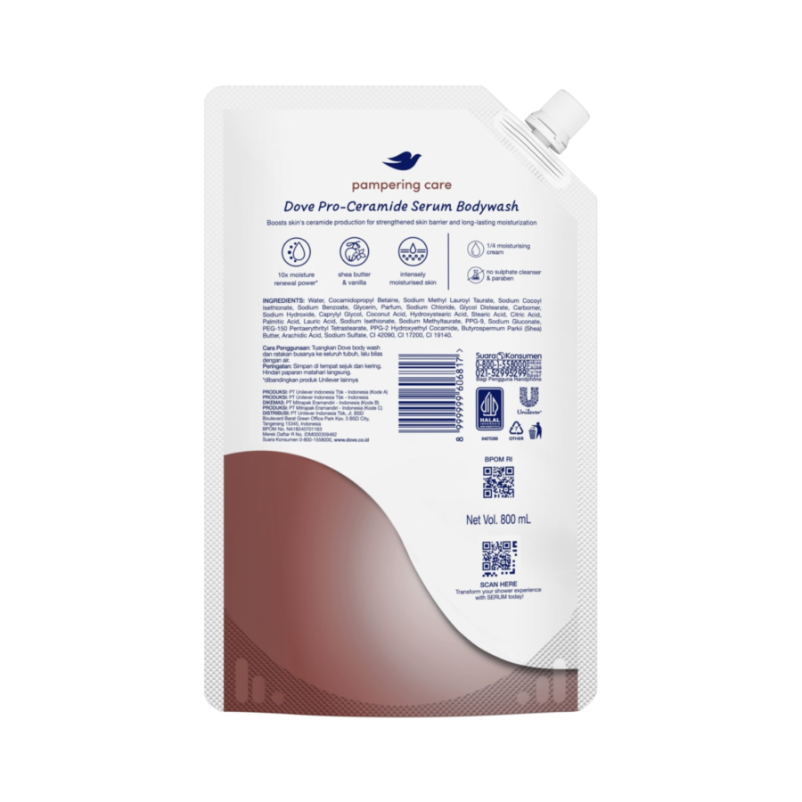 Dove Pampering Care Serum Body Wash 800ml