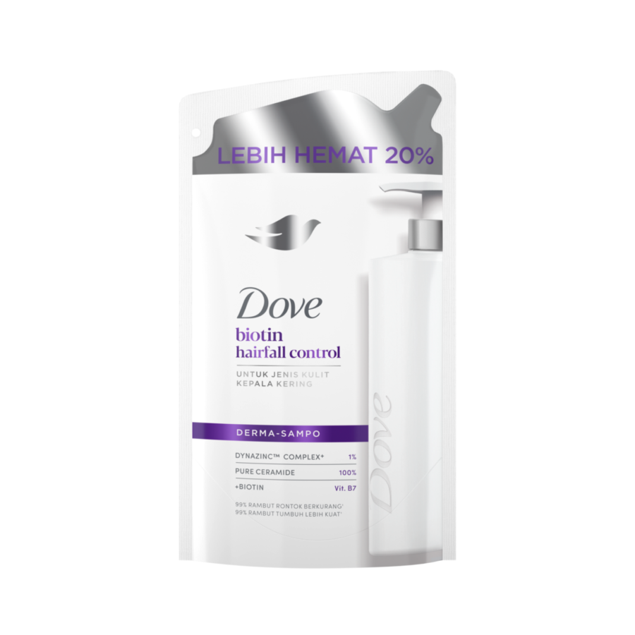 Dove Biotin Hairfall Control Shampoo Pouch 900ml