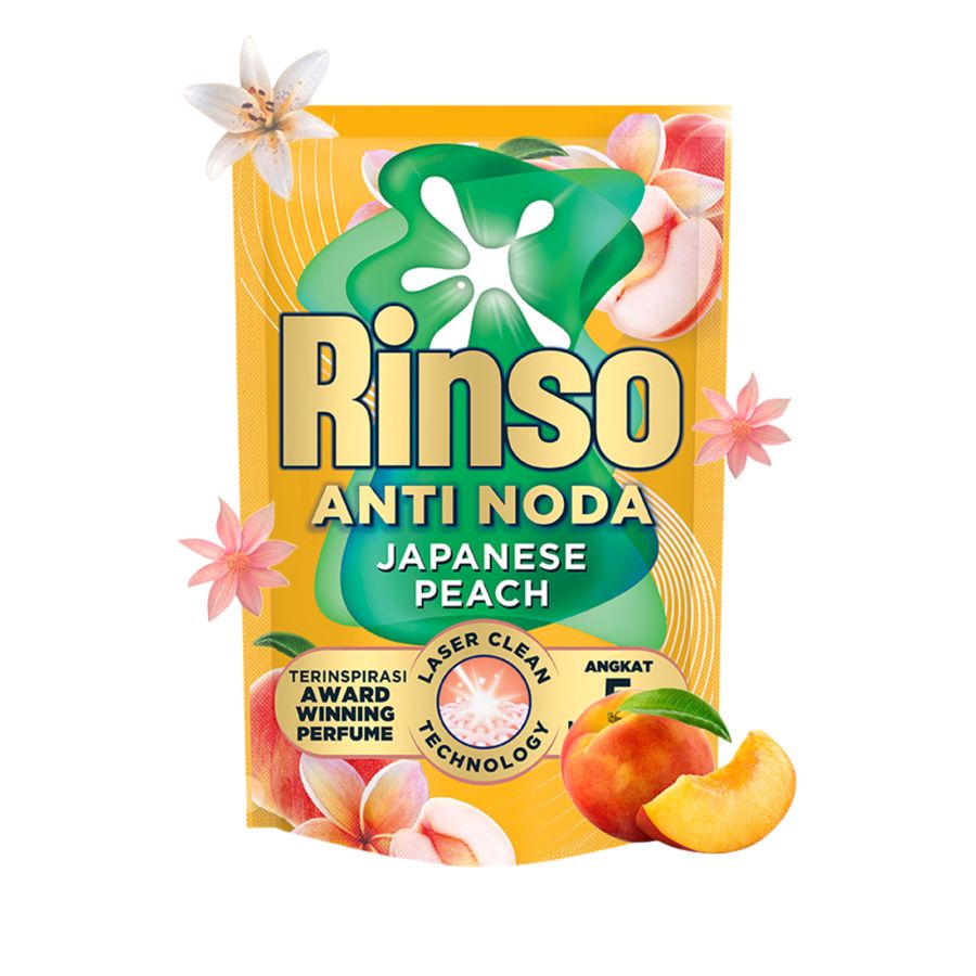 Rinso Anti Noda Japanese Peach Deterjen Cair 1500gram