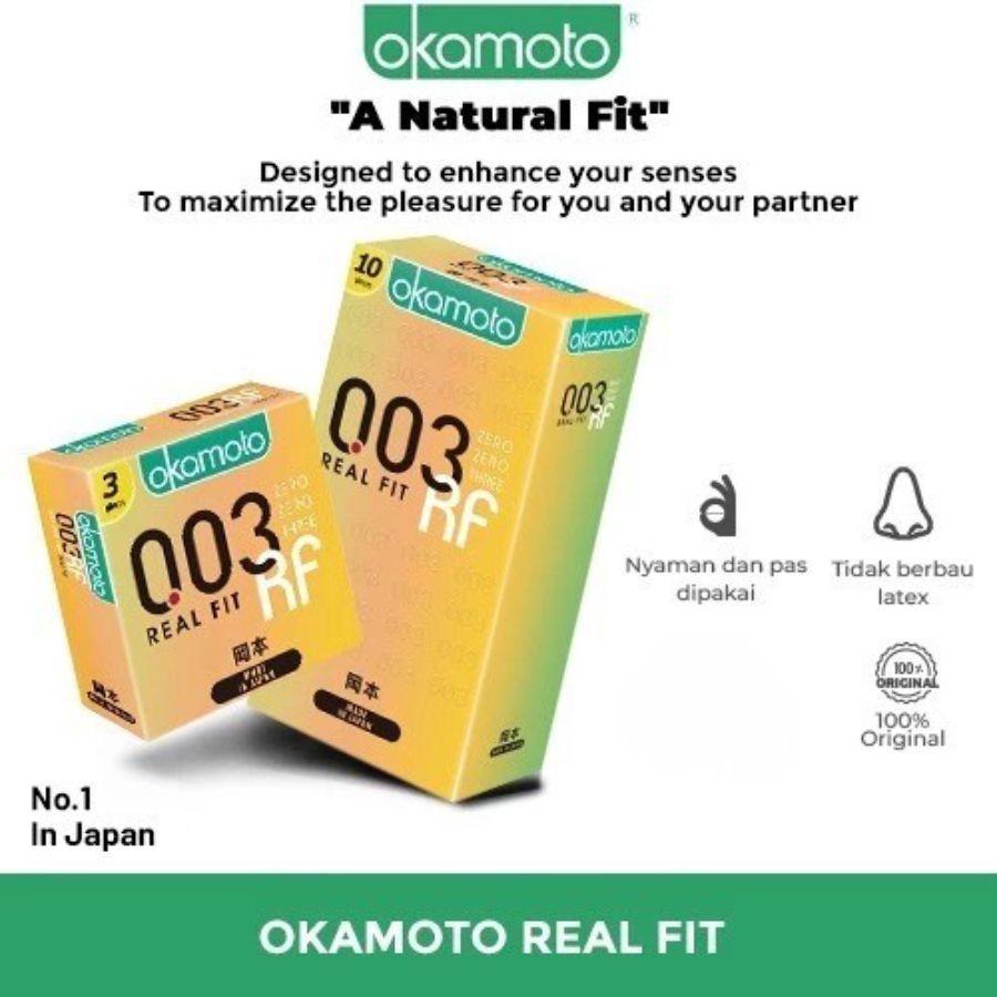 Okamoto 003 Real Fit Made In Japan Kondom Pria 2sachets