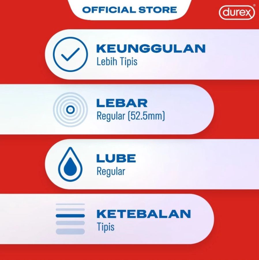 Durex Fetherlite Kondom Pria 3sachets