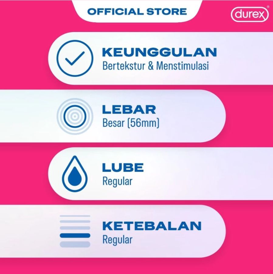 Durex PleasureMax Gerigi Kondom Pria 3sachets